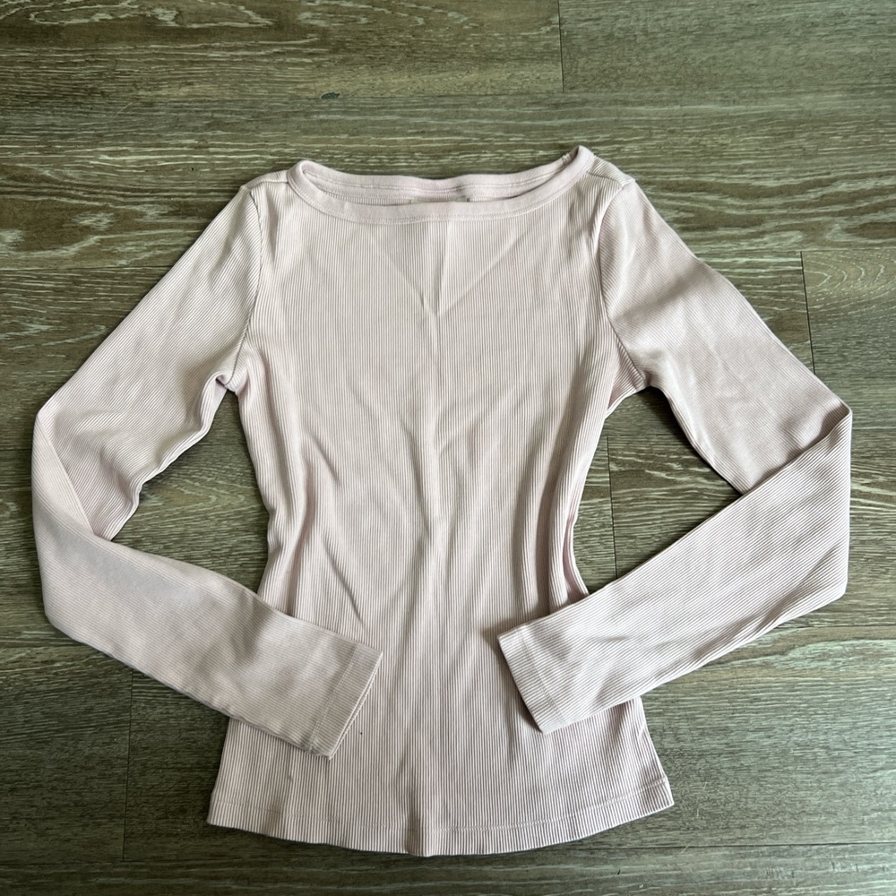 Universal Thread Pale Pink Fitted Ribbed Shirt